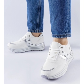 D/GMR Sneakers Provinciale bianche con plateau bianco