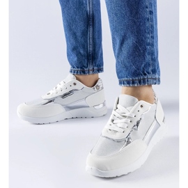 D/GMR Sneakers bianche glitterate di Roganzuolo bianco