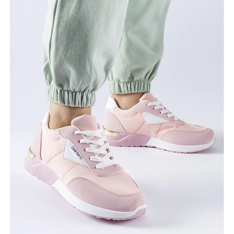 D/GMR Sneakers in tessuto rosa di Geraldino