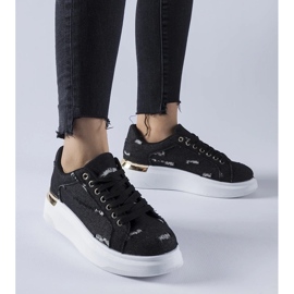 D/GMR Sneakers nere con plateau di Osson nero