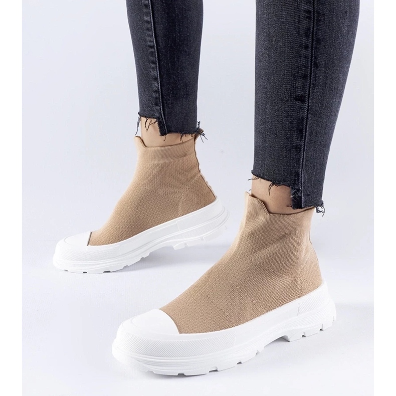 D/GMR Sneaker marroni con tomaia elastica di Gadbois marrone