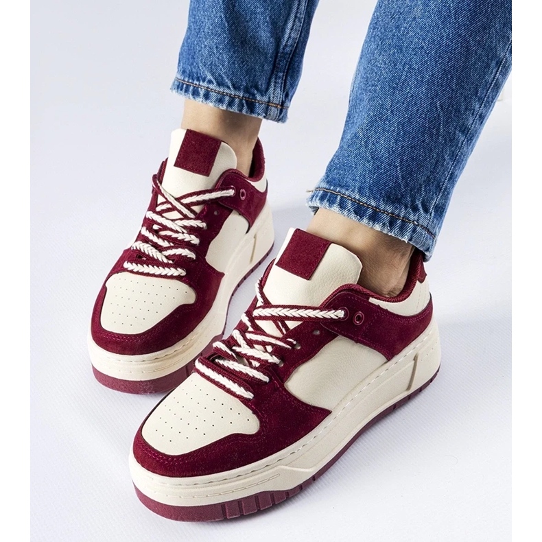 D/GMR Sneakers bordeaux sulla piattaforma Crim rosso