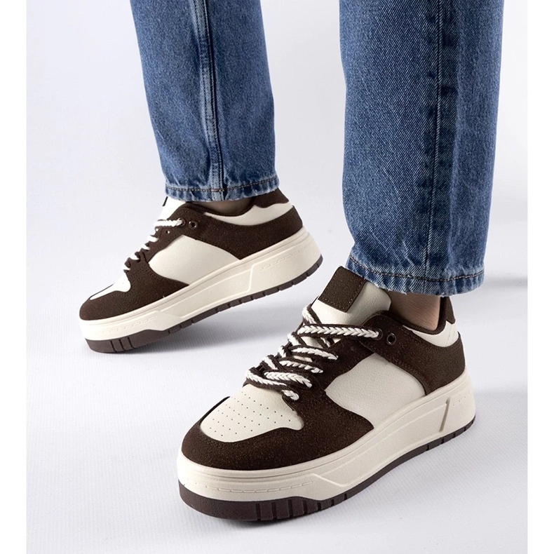 D/GMR Sneakers marroni sulla piattaforma Crim marrone