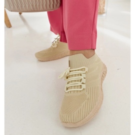 D/GMR Sneakers in tessuto beige di Ornella