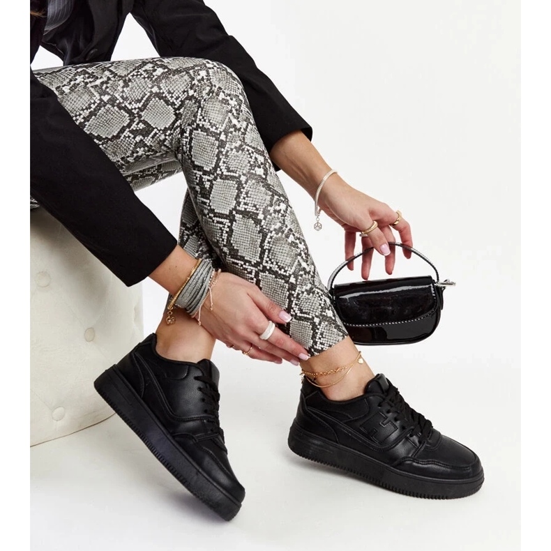 D/GMR Sneaker Mentha con plateau nera nero