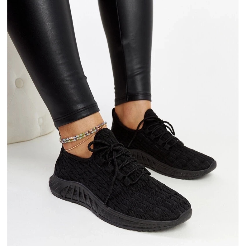 D/GMR Sneaker Milena in tessuto nero