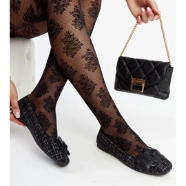 D/GMR Ballerine nere con fiore decorativo Mateja nero
