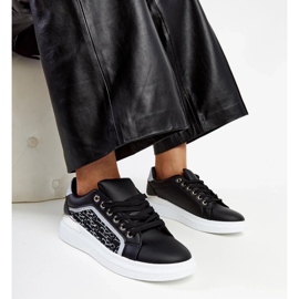 D/GMR Sneakers nere con plateau e glitter Fekete nero