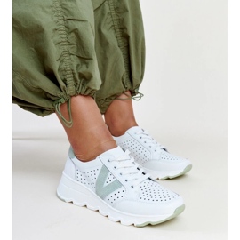 D/GMR Sneakers Vinceza in pelle bianca traforata