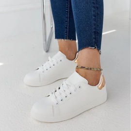 D/GMR Sneaker Birikti bianche con plateau bianco