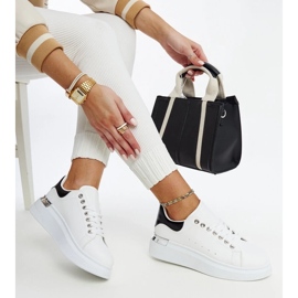 D/GMR Scarpe sportive bianche con inserto Meriana nera bianco