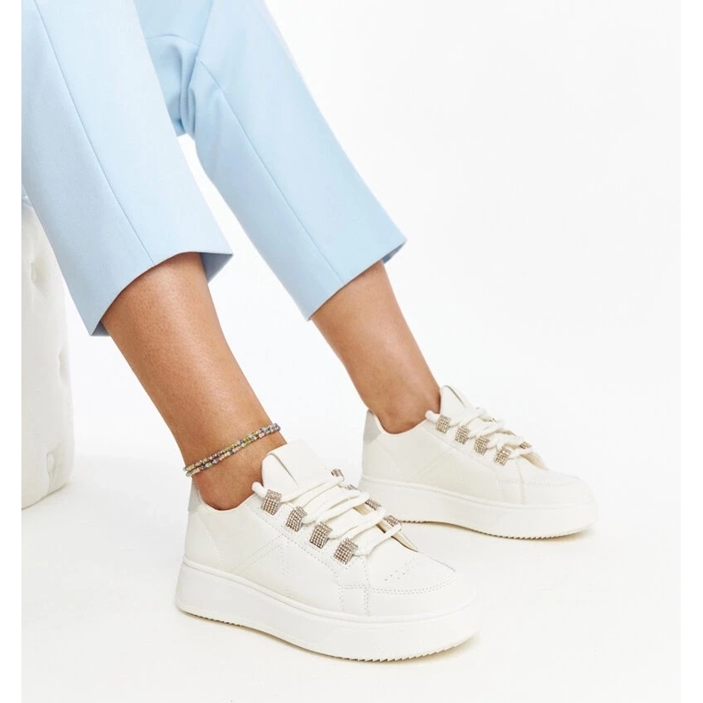 D/GMR Sneakers beige con suola spessa Walida