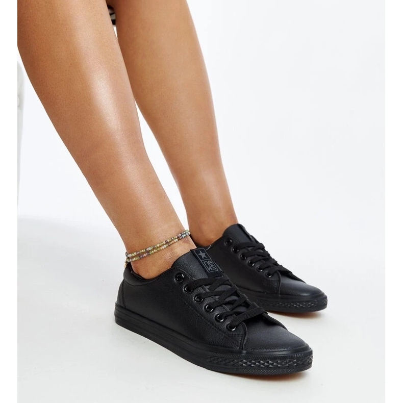 D/GMR Sneakers Luz in ecopelle nera nero