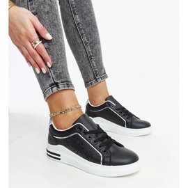 D/GMR Sneakers nere traforate con glitter Zorka nero