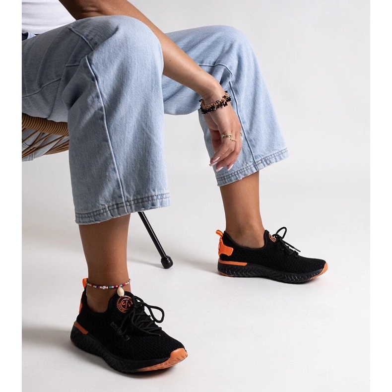 Sneakers Cross Jeans da donna in tessuto nero