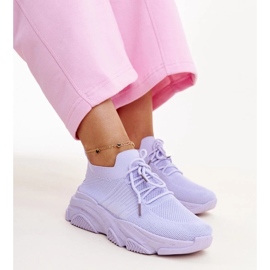 Sneaker viola con massiccia suola Kassi