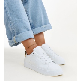 Sneakers Akila bianche e dorate bianco