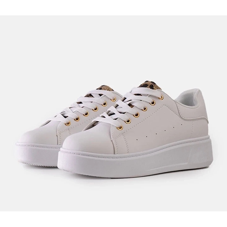 D/CEO Sneakers bianche con accattivante decorazione Asmait bianca