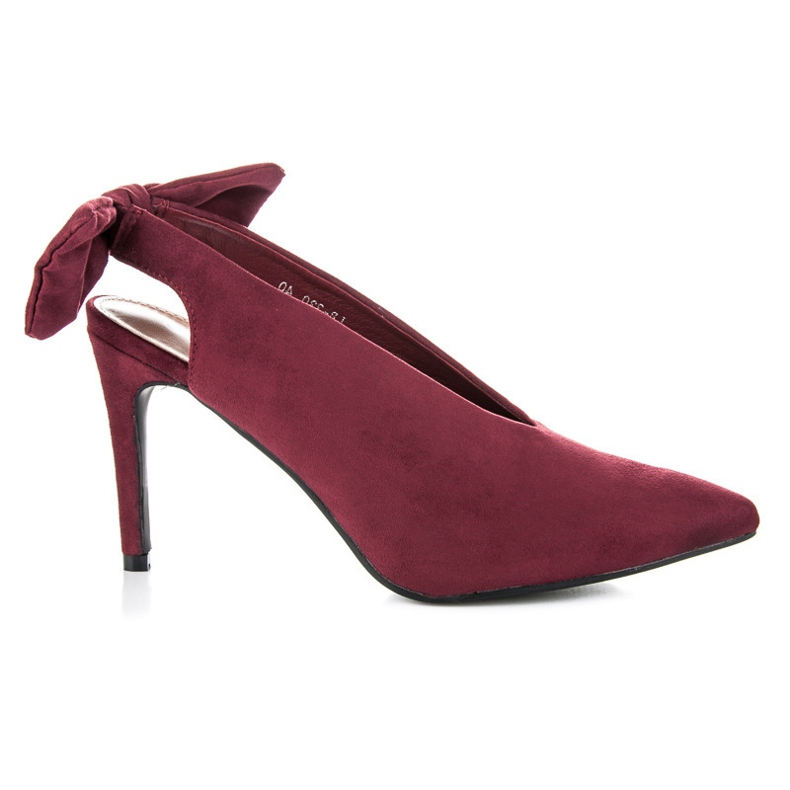 Cm Paris Décolleté In Pelle Scamosciata Con Fiocco rosa