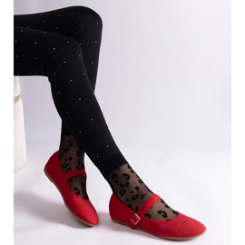 D/CEO Ballerine rosse dalla finitura opaca, chiuse con fibbia Longhola rosso