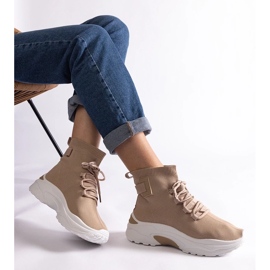D/CEO Sneakers beige con tomaia elastica di Arredon