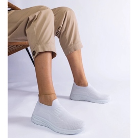 D/CEO Sneakers sportive slip-on Aquilina bianche bianco