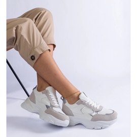D/CEO Sneaker bianche su un'enorme suola di Torreza bianco