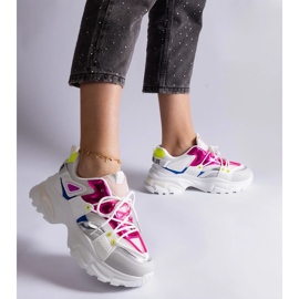 D/CEO Sneakers sportive Sulamita bianche e rosa bianca