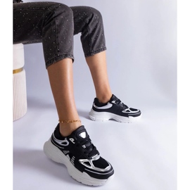 D/CEO Sneakers da donna nere con inserti Gaytan argento nero