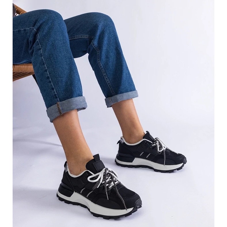 D/CEO Sneaker da donna sportiva nera Adali