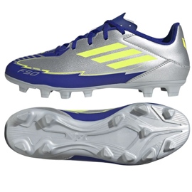 ADIDAS F50 Club FG/Mg IH0916 SCARPE SILVER BLUE argento