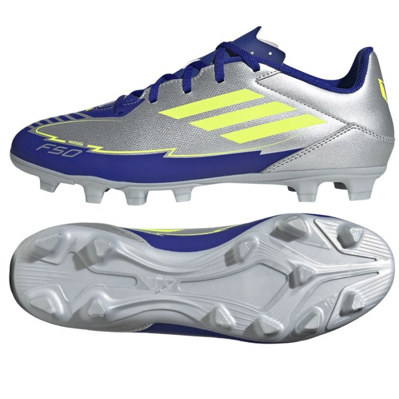 ADIDAS F50 Club FG/Mg IH0916 SCARPE SILVER BLUE d'argento