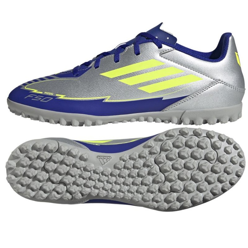 Adidas f50 messi club tf ih0917 scarpe argento d'argento