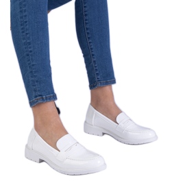 Scarpe bianche da donna dipinte bianco