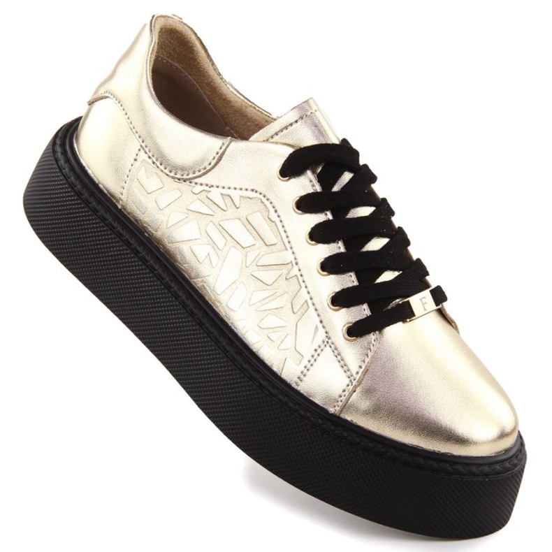 Scarpe da donna sulla piattaforma Filippo Paw546B d'oro