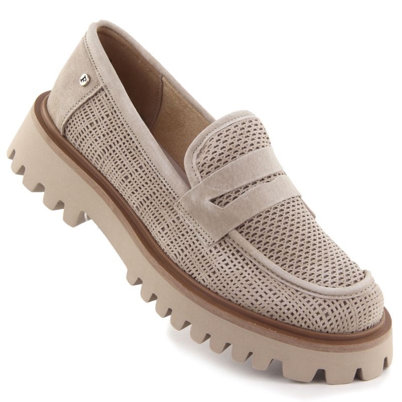 Mocassini da donna filippo paw591 beige