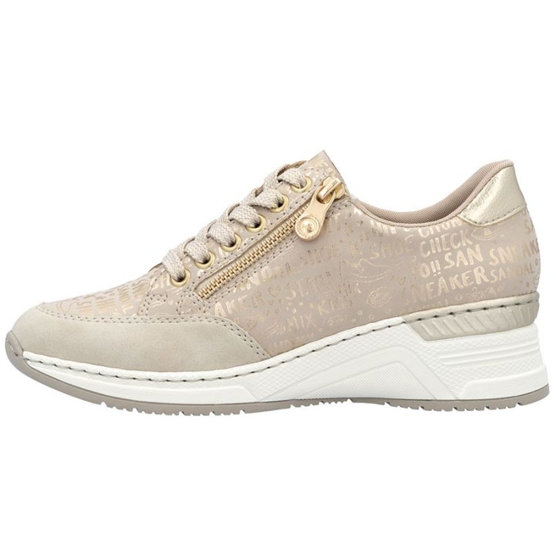 Sneaker su un cuneo Rieker N4316 Zlotys d'oro