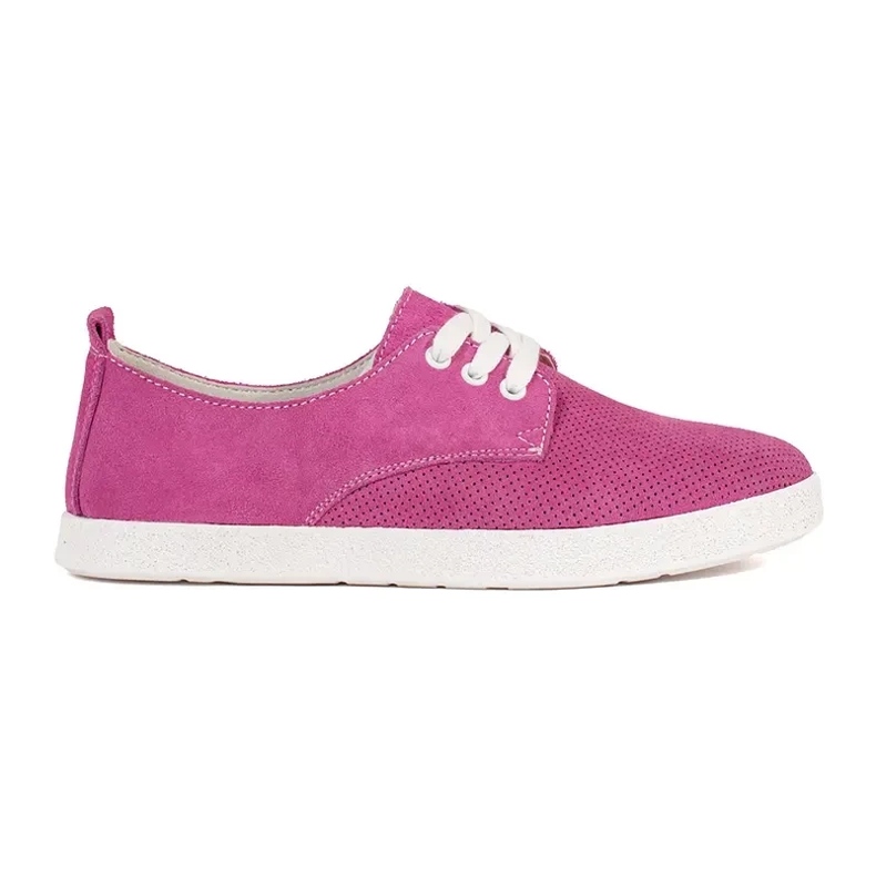 Goodin Sneaker Openwork rosa realizzate in pelle naturale