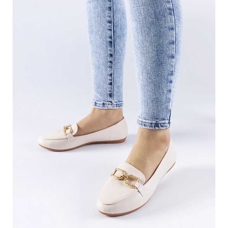 D/CEO Mocassini con fibbia beige di Sovera