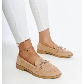 D/CEO Mocassini beige con fiocco decorativo di Endike