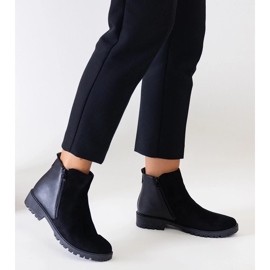 D/CEO Stivaletti neri con plateau realizzati in eco-suede Kirla nero