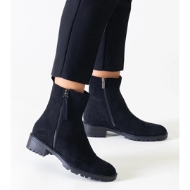 D/CEO Stivaletti alti neri su plateau in eco-suede Zahra nero