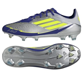 Adidas F50 Pro Messi FG JR8023 Silver Football Scarpe argento