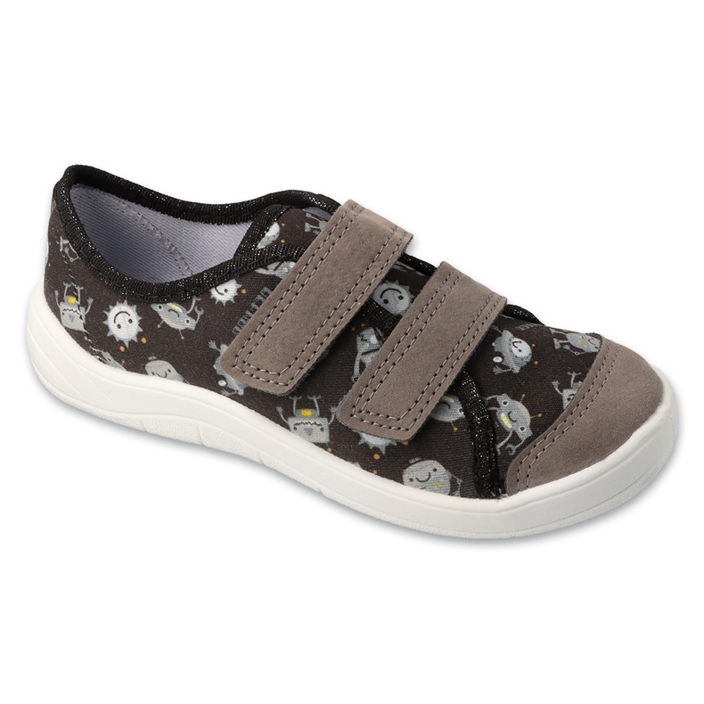 Slipisti per bambini di Befado per velcro 772x019 nero e grigio