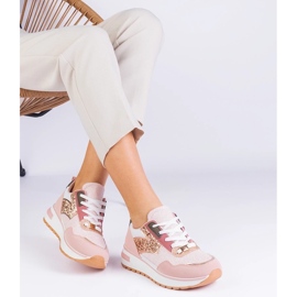 D/CEO Sneaker rosa sulla piattaforma decorate con il glitter Sonata
