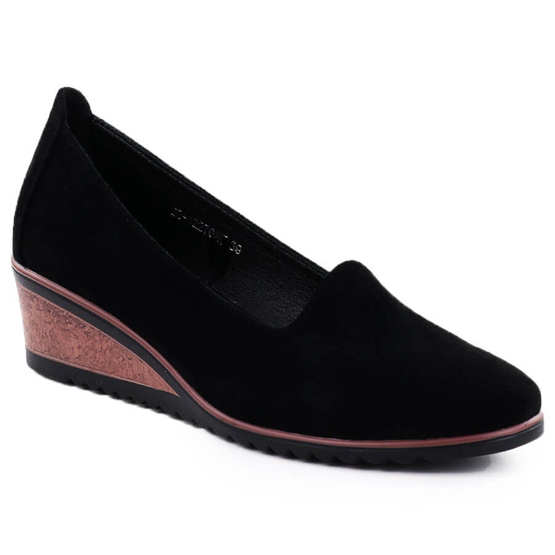 Scarpe su spicchi in pelle scamosciata Black Potocki SZ12276 nero