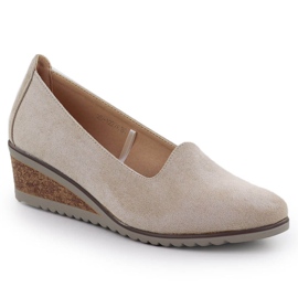 Scarpe per il beige in pelle scamosciata Potocki SZ12276