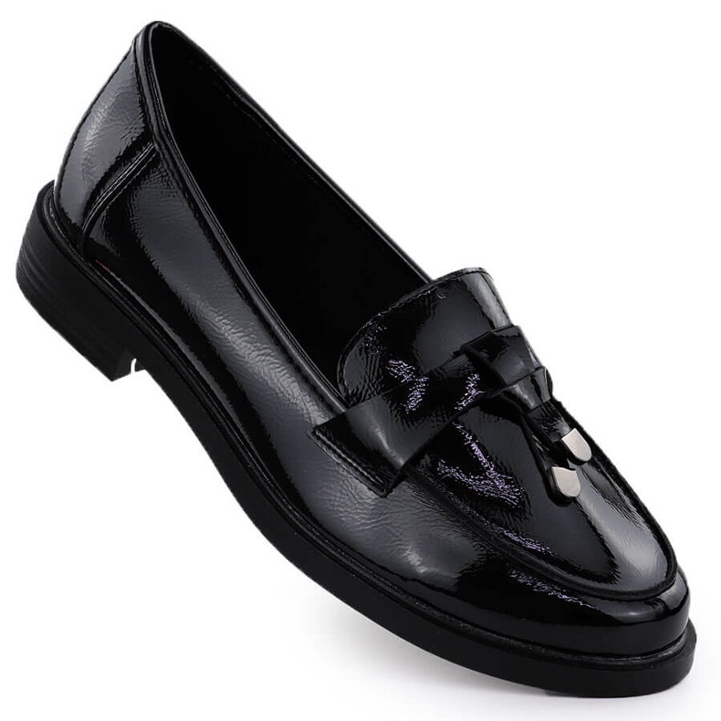 Scarpe laccate da donna Lords Black Potocki SZ12369 nero