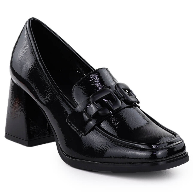 Scarpe da donna dipinte sul post Black Potocki SZ12553 nero