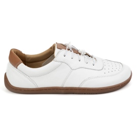 Kampol Scarpe in pelle minimalista a piedi nudi 500/b bianchi bianco